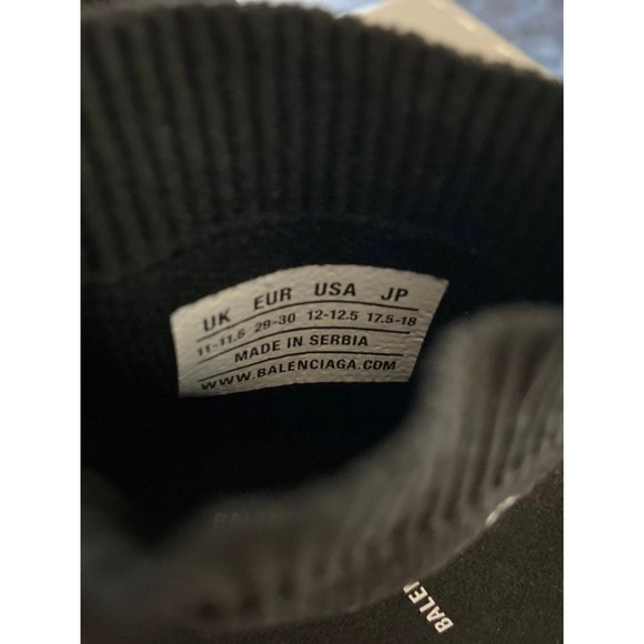 Balenciaga All Over Logo Sock Sneakers Kids EU 29-30/US 12-12.5 - Picture 8 of 10